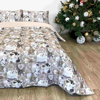 Постільна білизна сатин Digitale Beige ПРОВАНС, полуторний 015762