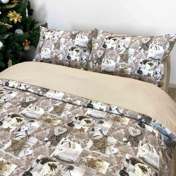 Постільна білизна сатин Digitale Beige ПРОВАНС, полуторний 015762