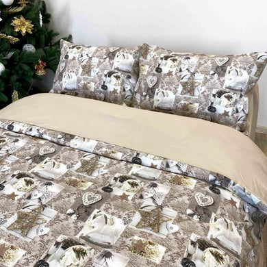 Постільна білизна сатин Digitale Beige ПРОВАНС, полуторний 015762