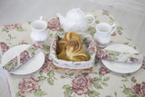 Скатертина на святковий стіл Large Pink Rose Прованс, 140х180 см