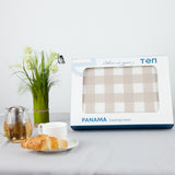 Скатертина "Panama" 180*220 см водовідштовхуюча Light Brown Check 