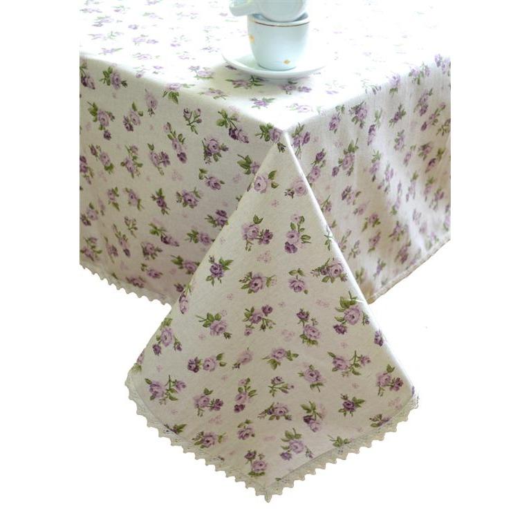 Скатертина з мереживом Прованс Lilac Rose 120х140