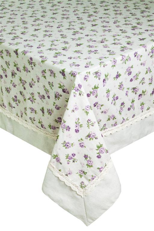 Скатертина на святковий стіл Lilac Rose Прованс, 140х220 см