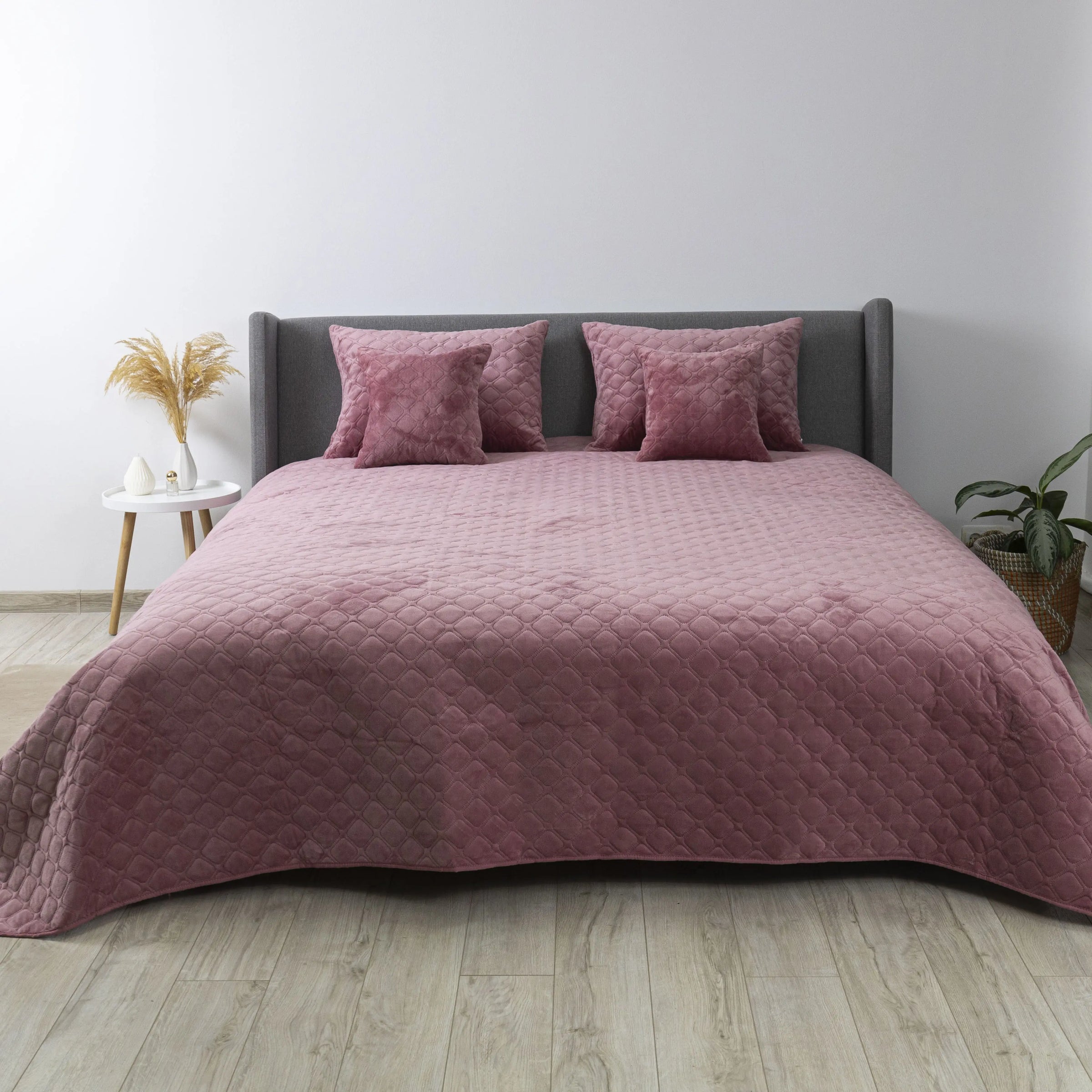 Покривало ТЕП "VELOUR" 220*240 см Mesa Rose/ромб круглий