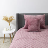 Покривало ТЕП "VELOUR" 220*240 см Mesa Rose/ромб круглий