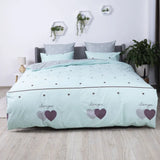 Комплект постільної білизни "ТЕП" Mint&Grey Hearts, 70x70 полуторний 