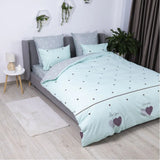 Комплект постільної білизни "ТЕП" Mint&Grey Hearts, 70x70 двоспальний 
