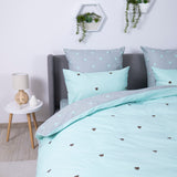 Комплект постільної білизни "ТЕП" Mint&Grey Hearts, 70x70 сімейний 