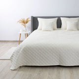 Покривало ТЕП "VELOUR" 180*240 см молочний/ромб круглий