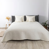 Покривало ТЕП "VELOUR" 150*210 см молочний/ромб круглий