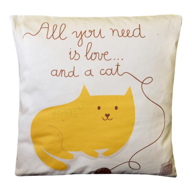 Декоративна наволочка Yellow kitten Прованс 45х45 см