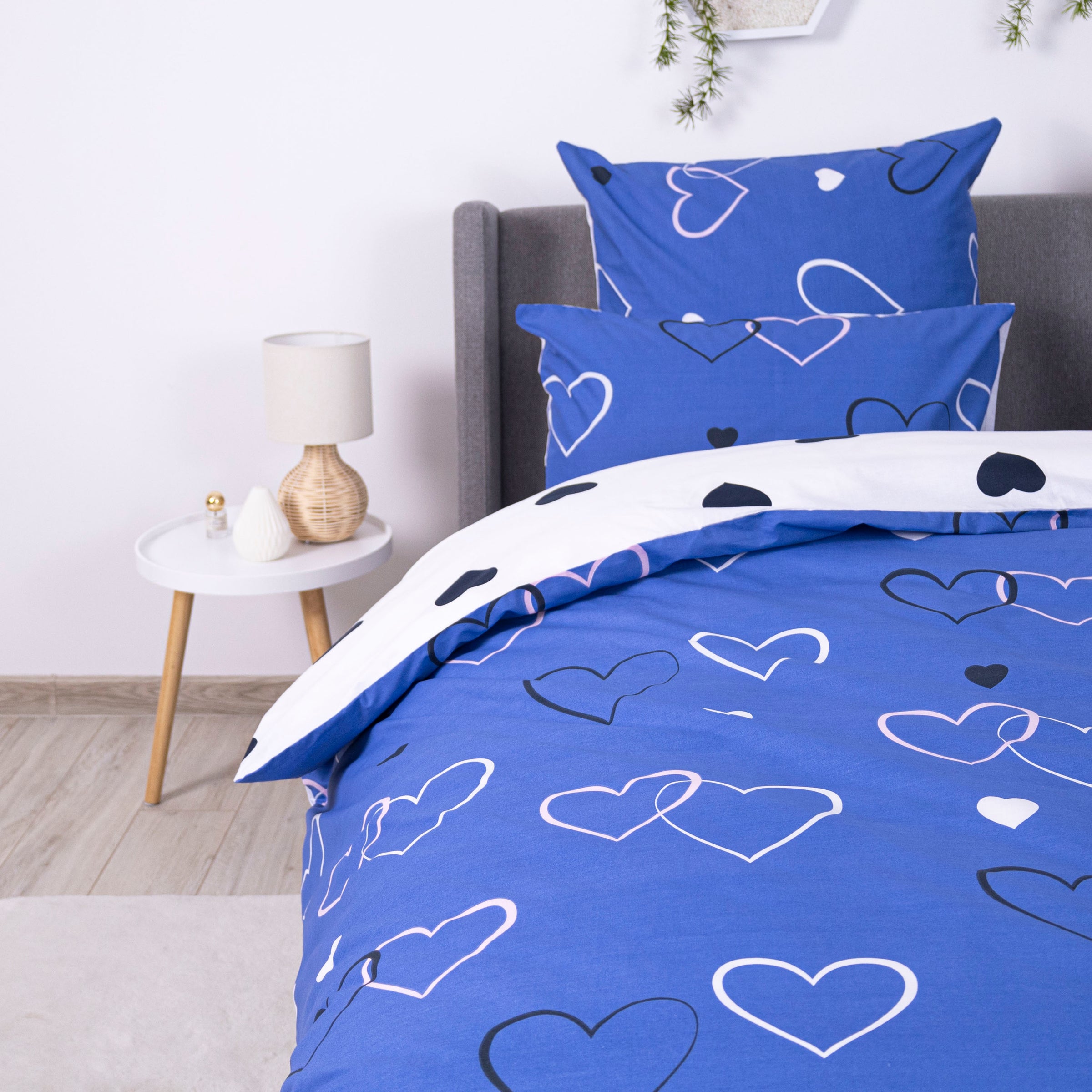 Комплект постільної білизни ТЕП "Happy Sleep" NAVY BLUE LOVE, 50x70 євро 