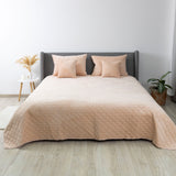 Покривало ТЕП "VELOUR" 220*240 см Персиковий/Ромб круглий