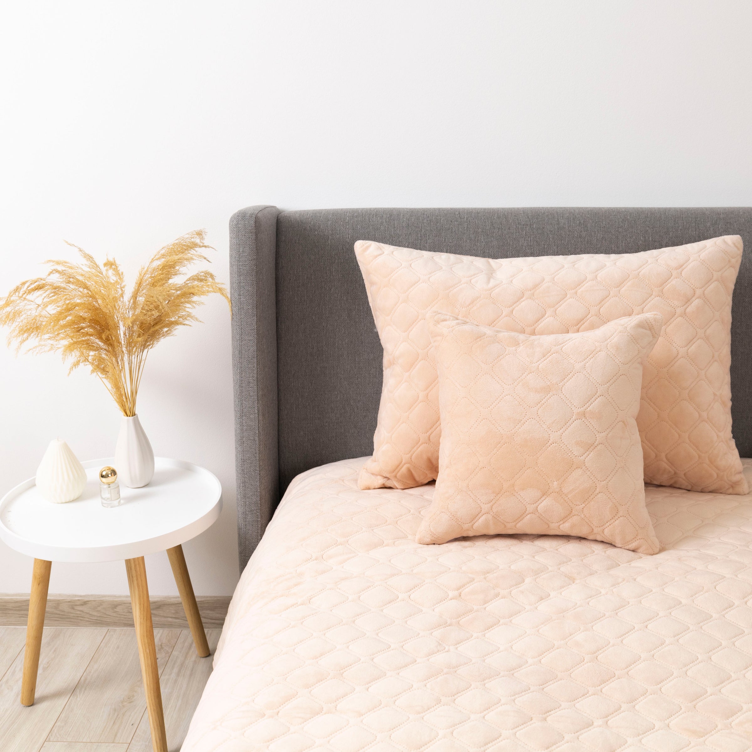 Покривало ТЕП "VELOUR" 220*240 см Персиковий/Ромб круглий