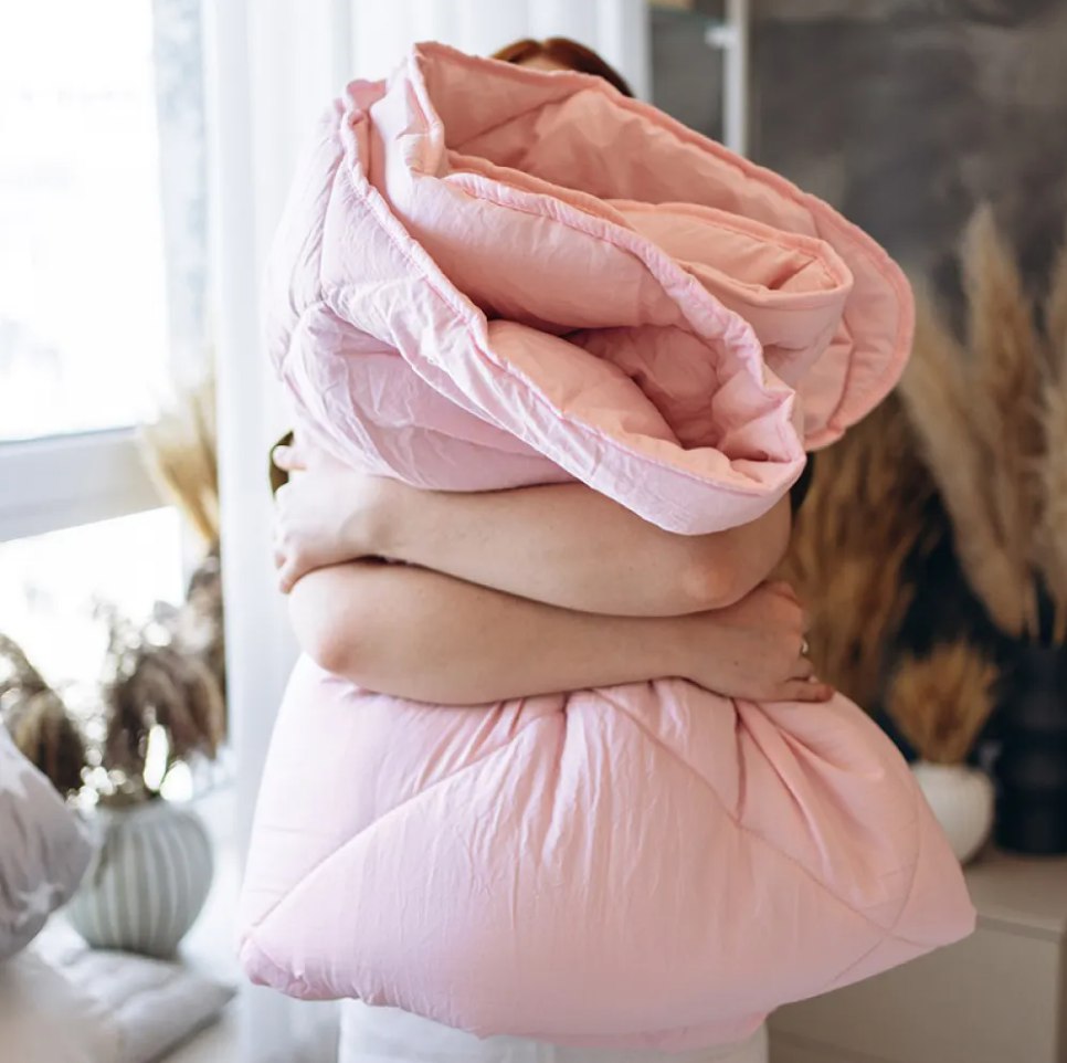 Ковдра "WASHED COTTON" Рожева пудра (у відтінках)