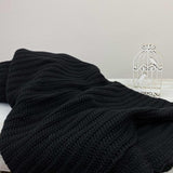 Плед вʼязаний Cotton чорний Прованс, 130х170 см