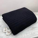 Плед в'язаний Cotton Чорний ПРОВАНС, 130х170см 021259
