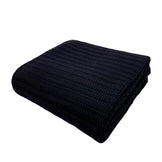 Плед в'язаний Cotton Чорний ПРОВАНС, 130х170см 021259