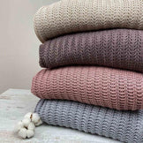 Плед в'язаний Cotton Кавовий ПРОВАНС, 130х170см 021264