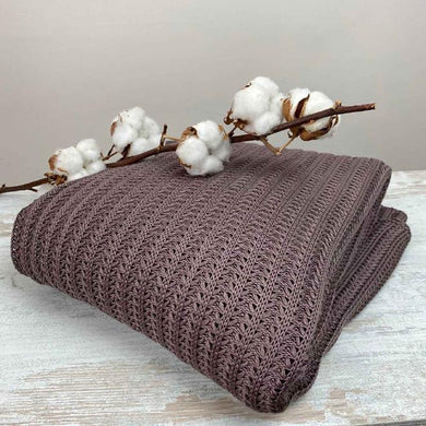 Плед в'язаний Cotton Кавовий ПРОВАНС, 130х170см 021264