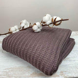 Плед в'язаний Cotton кавовий Прованс