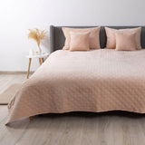 Покривало ТЕП "VELOUR" 220*240 см пудра ромб круглий