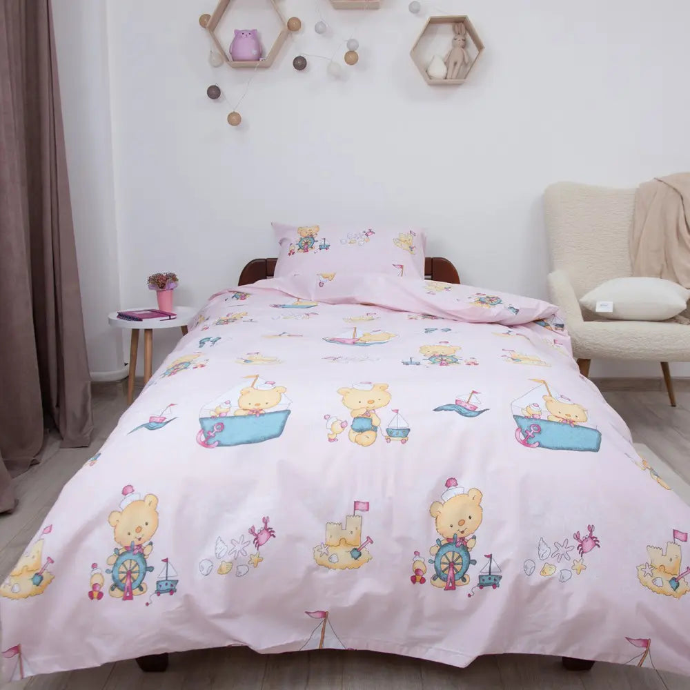 Комплект постільної білизни ТЕП "Soft dreams" Рожевий морячок, 50x70 підлітковий 