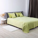 Покривало ТЕП "VELOUR" 240*260 см салатовий/ромб прямий