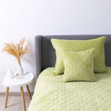 Покривало ТЕП "VELOUR" 240*260 см салатовий/ромб прямий