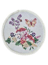 Гобеленова серветка Лавандове поле кругла ПРОВАНС, D35см 026079