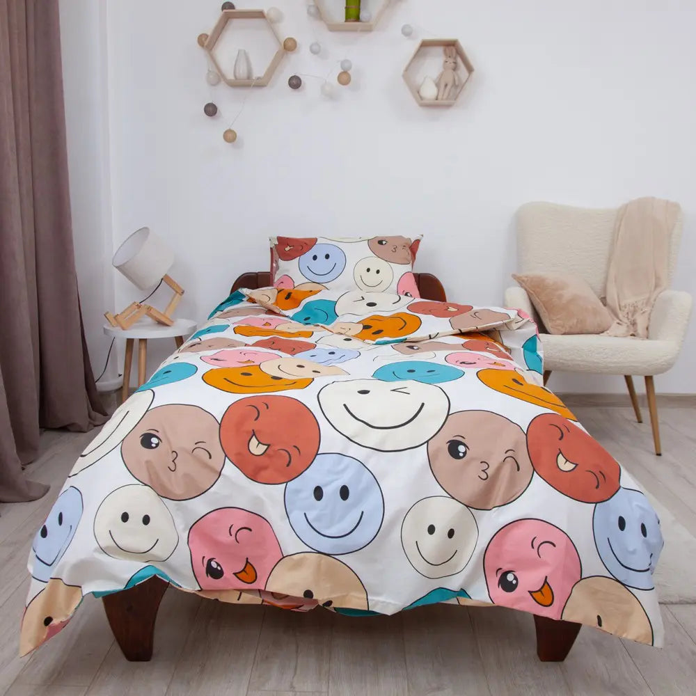Комплект постільної білизни ТЕП "Soft dreams" Смайли, 50x70 підлітковий 
