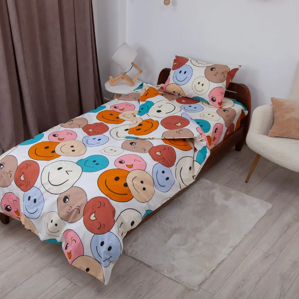 Комплект постільної білизни ТЕП "Soft dreams" Смайли, 50x70 підлітковий 