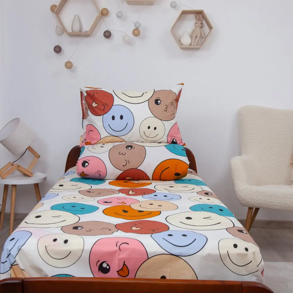 Комплект постільної білизни ТЕП "Soft dreams" Смайли, 50x70 підлітковий 