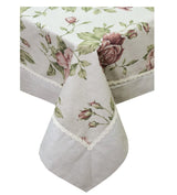 Скатертина на святковий стіл Large Pink Rose Прованс, 140х180 см