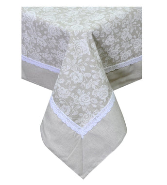 Святкова скатертина Прованс White Rose ПРОВАНС, 140х140см 003792