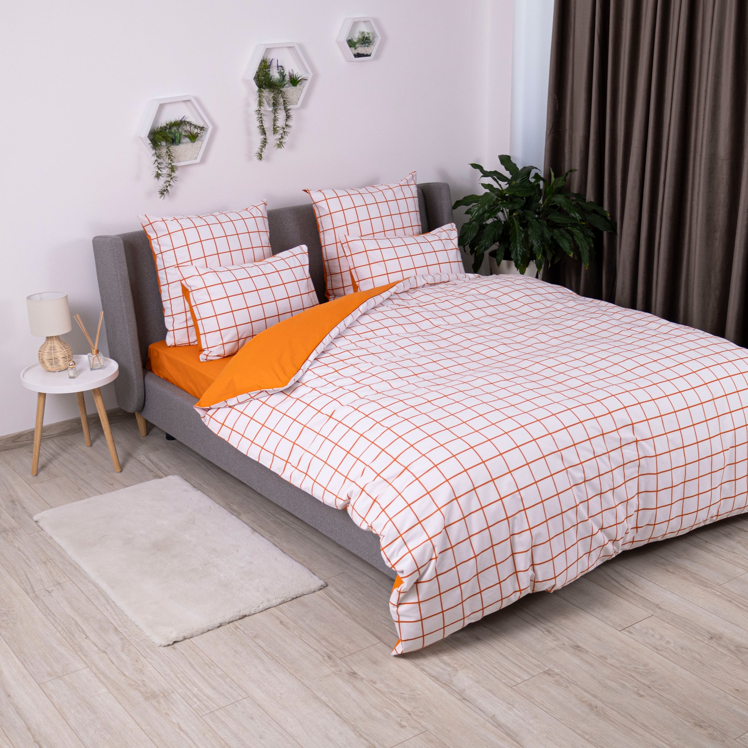 Комплект постільної білизни ТЕП "Happy Sleep" TERRACOTTA Check, 50x70 полуторний 
