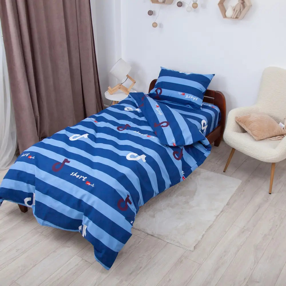 Комплект постільної білизни ТЕП "Soft dreams" Тренди (синій), 50x70 підлітковий 