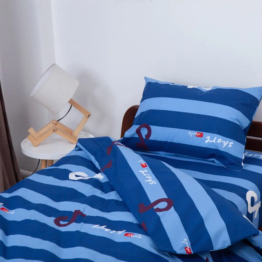 Комплект постільної білизни ТЕП "Soft dreams" Тренди (синій), 50x70 підлітковий