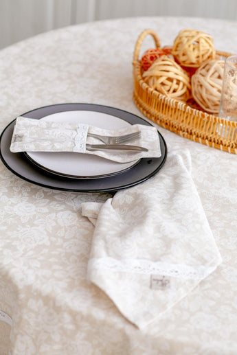 Святкова скатертина Прованс White Rose ПРОВАНС, 140х140см 003792