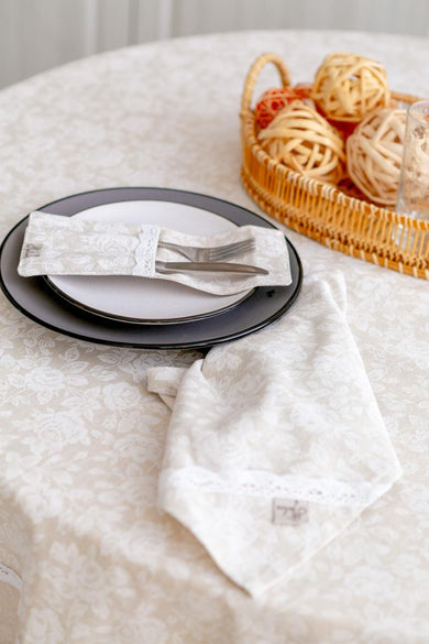 Святкова скатертина Прованс White Rose ПРОВАНС, 140х140см 003792