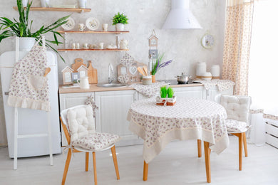 Скатертина на святковий стіл Прованс Lilac Rose ПРОВАНС, 140х180см 003777