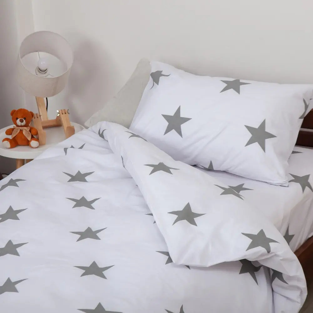 Комплект постільної білизни ТЕП "Soft dreams" Зірки (сірі), 50x70 підлітковий 