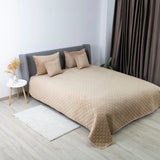 Покривало ТЕП "VELOUR" 220*240 см золотий беж/ромб круглий