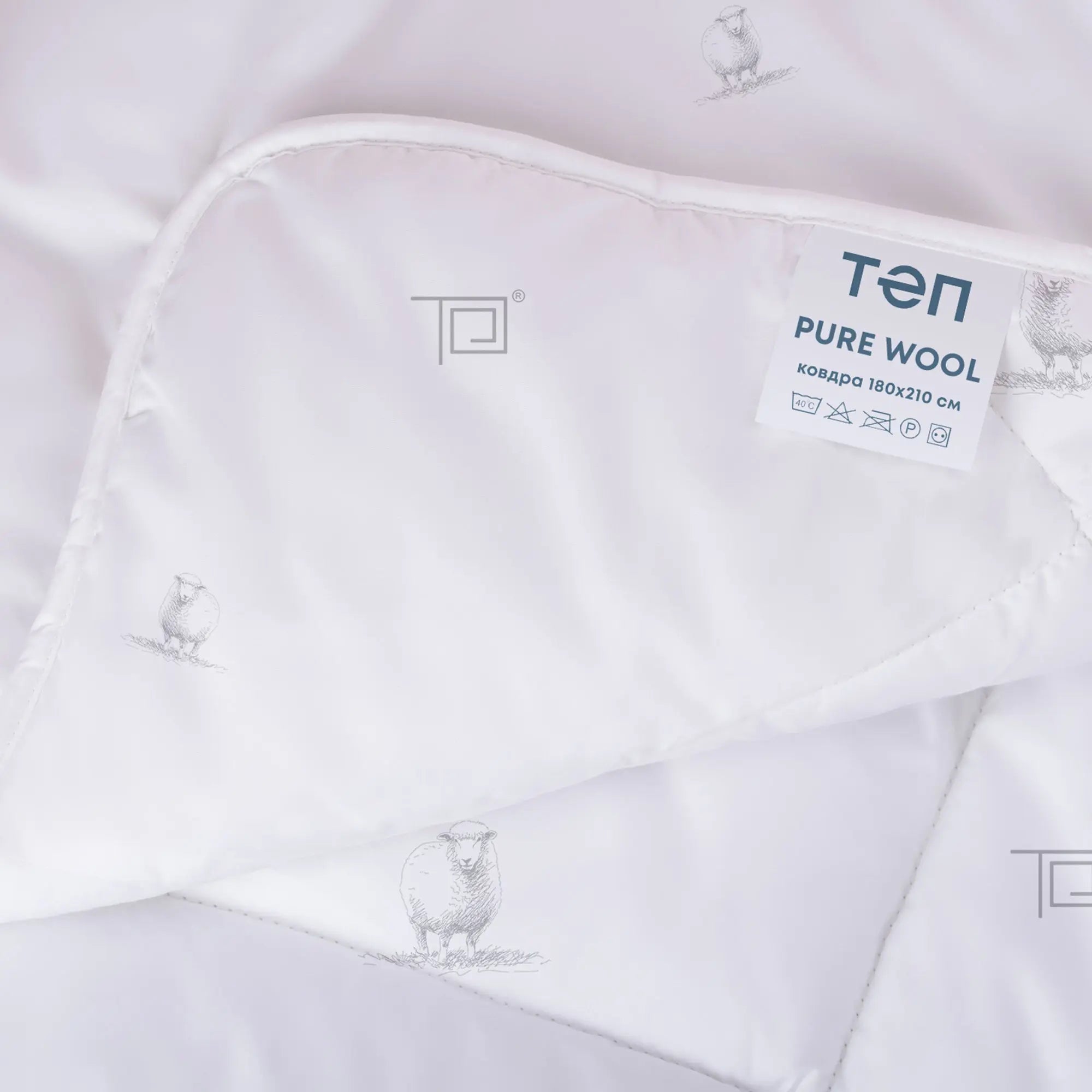 Ковдра ПРИРОДА "MEMBRANA PRINT" PURE WOOL 180*210 см 