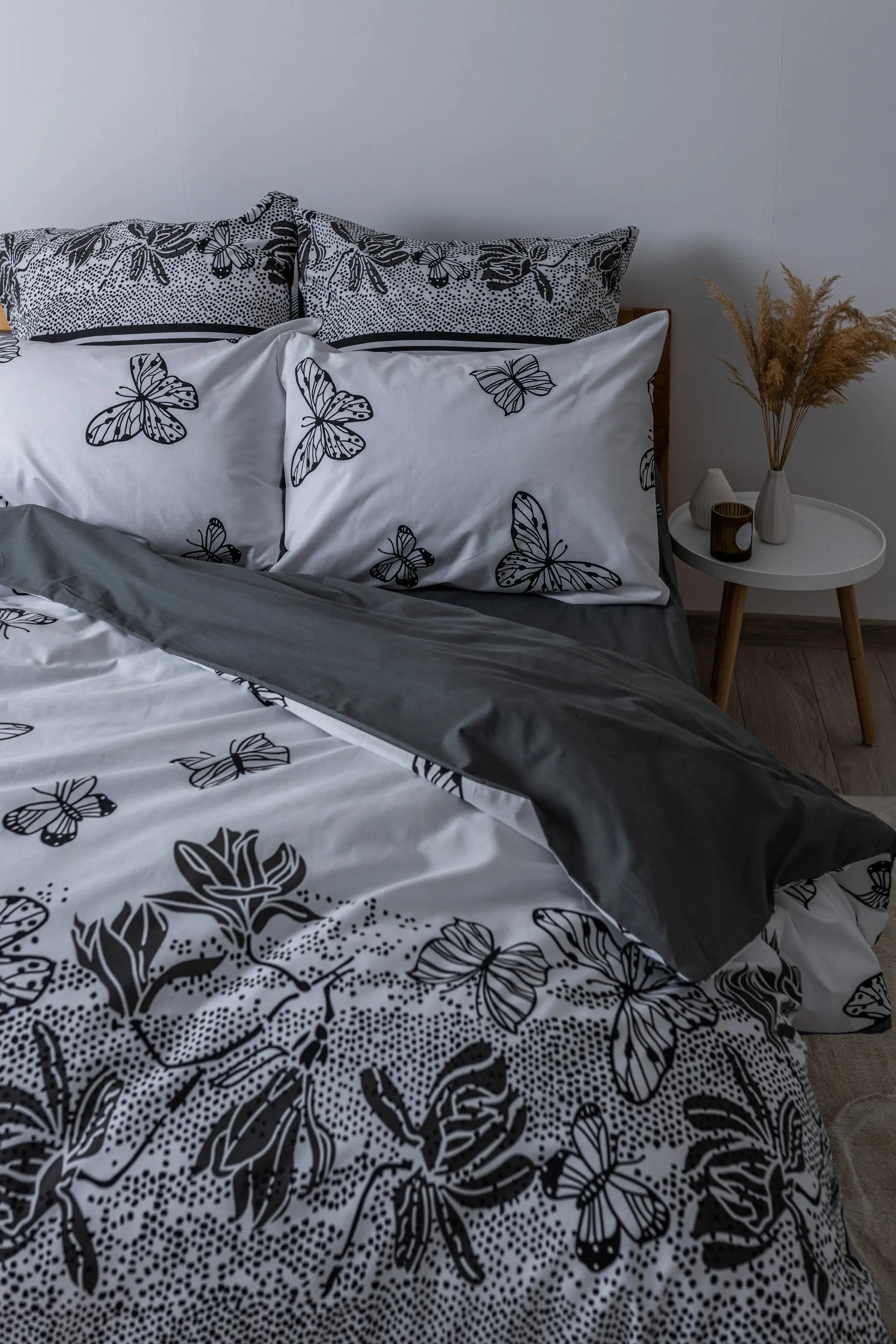 Комплект постільної білизни ТЕП "Soft dreams" Black Butterfly, 70x70 євро 