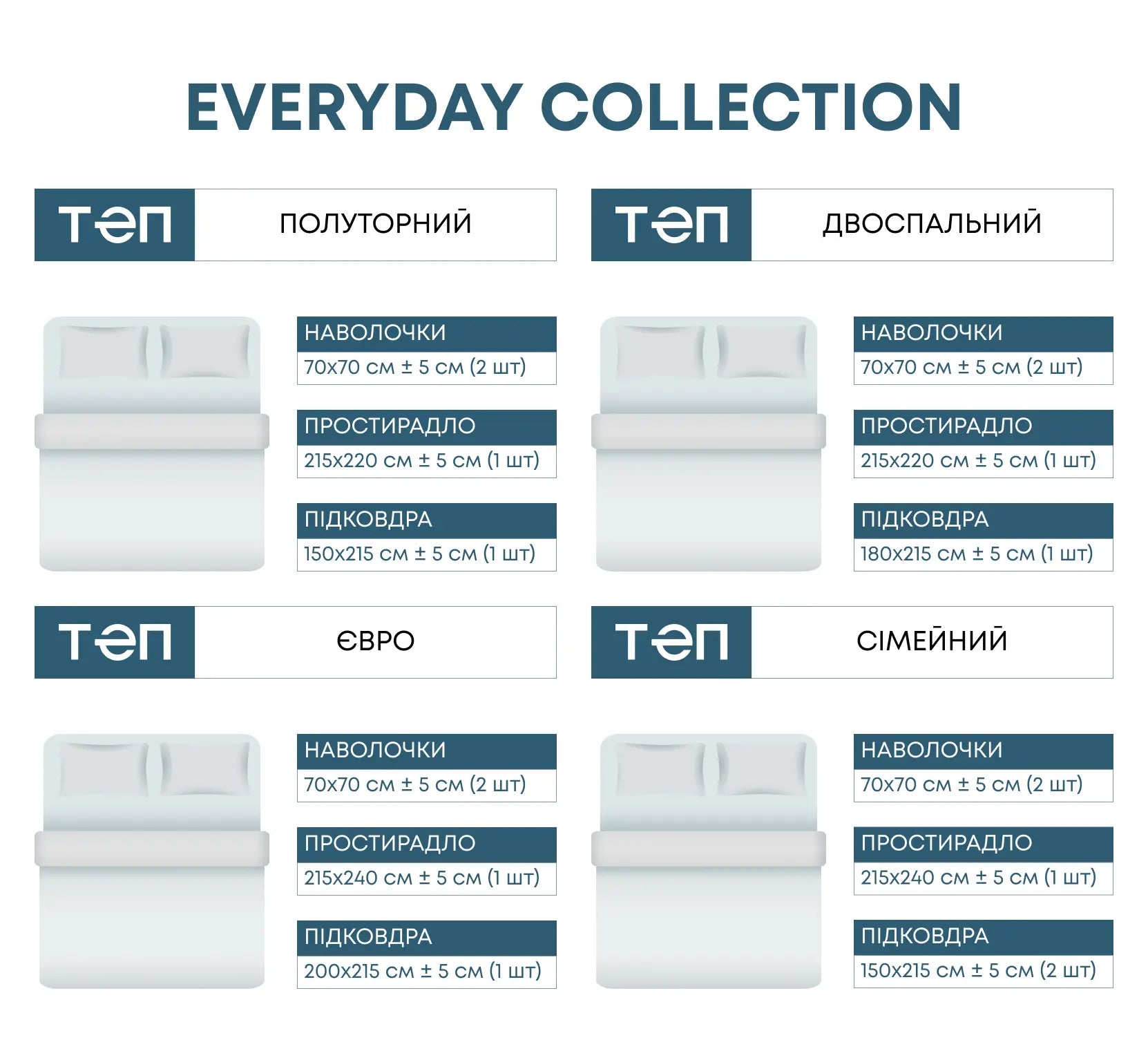 Комплект постільної білизни "Everyday collection" двоспальний November Tale 5189 
