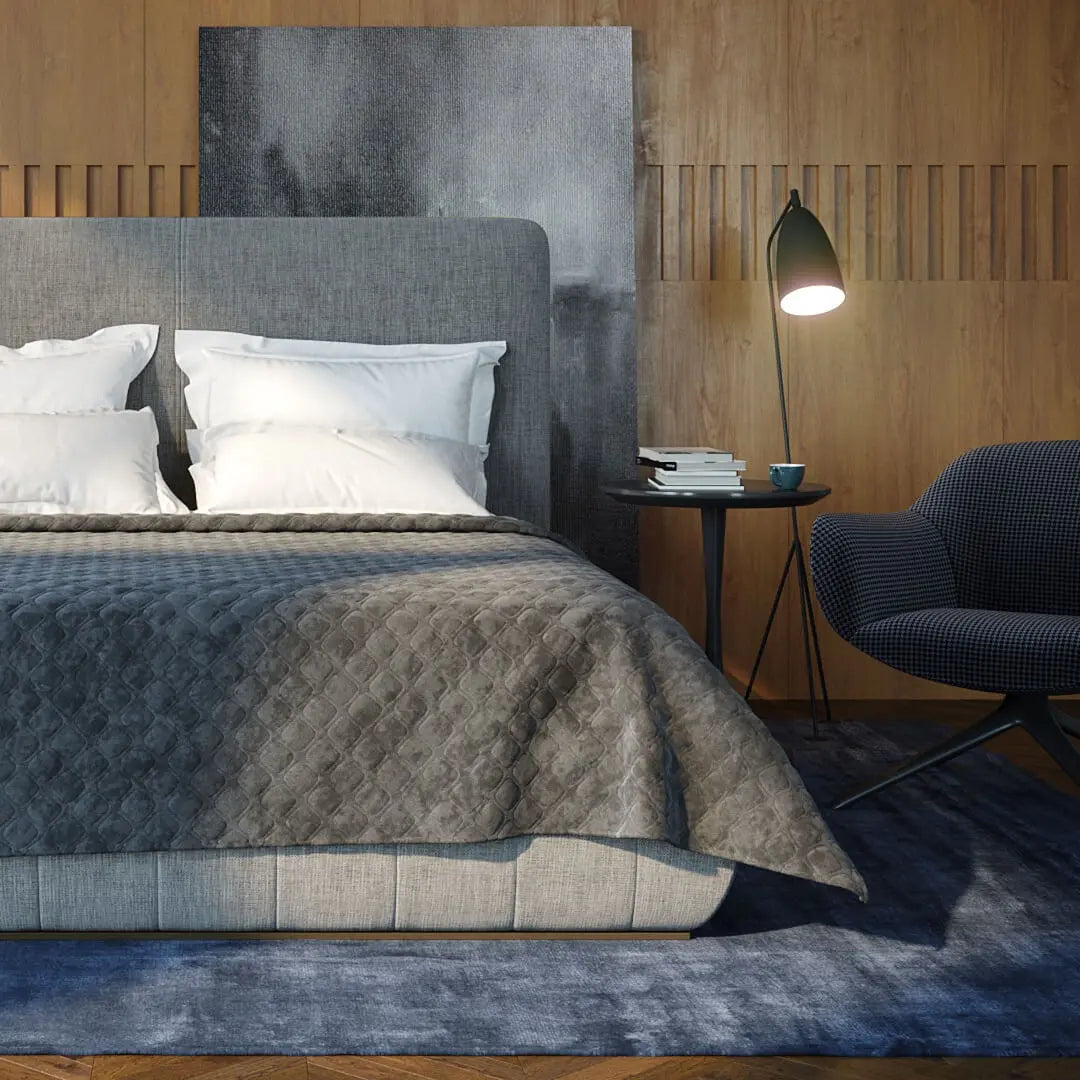 Покривало ТЕП "VELOUR" 180*240 см світло-сірий 