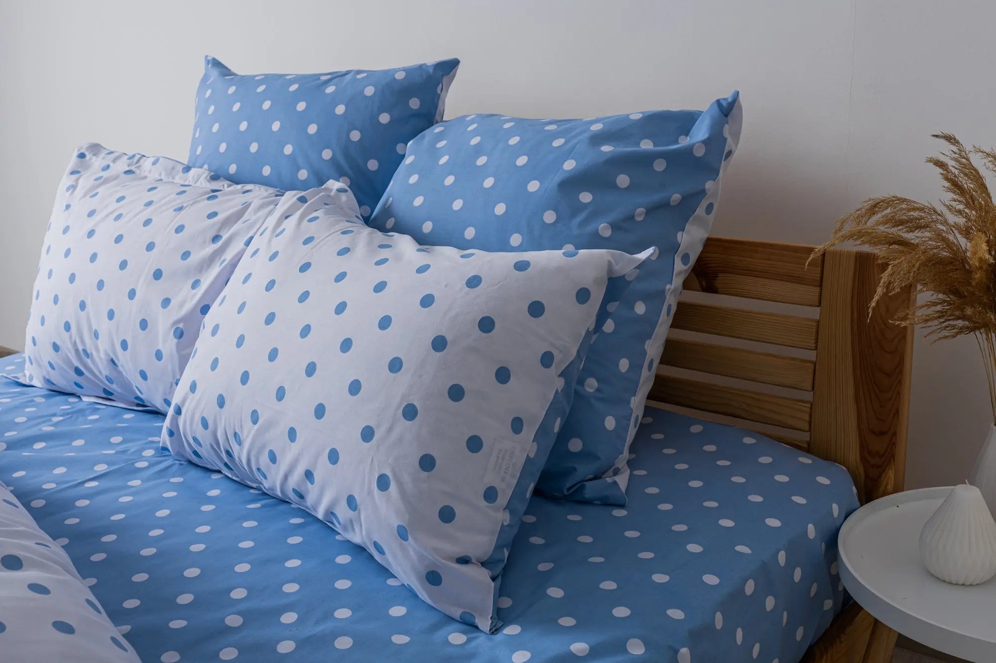 Комплект постільної білизни ТЕП "Happy Sleep" Light Blue Dots, 50x70 євро 