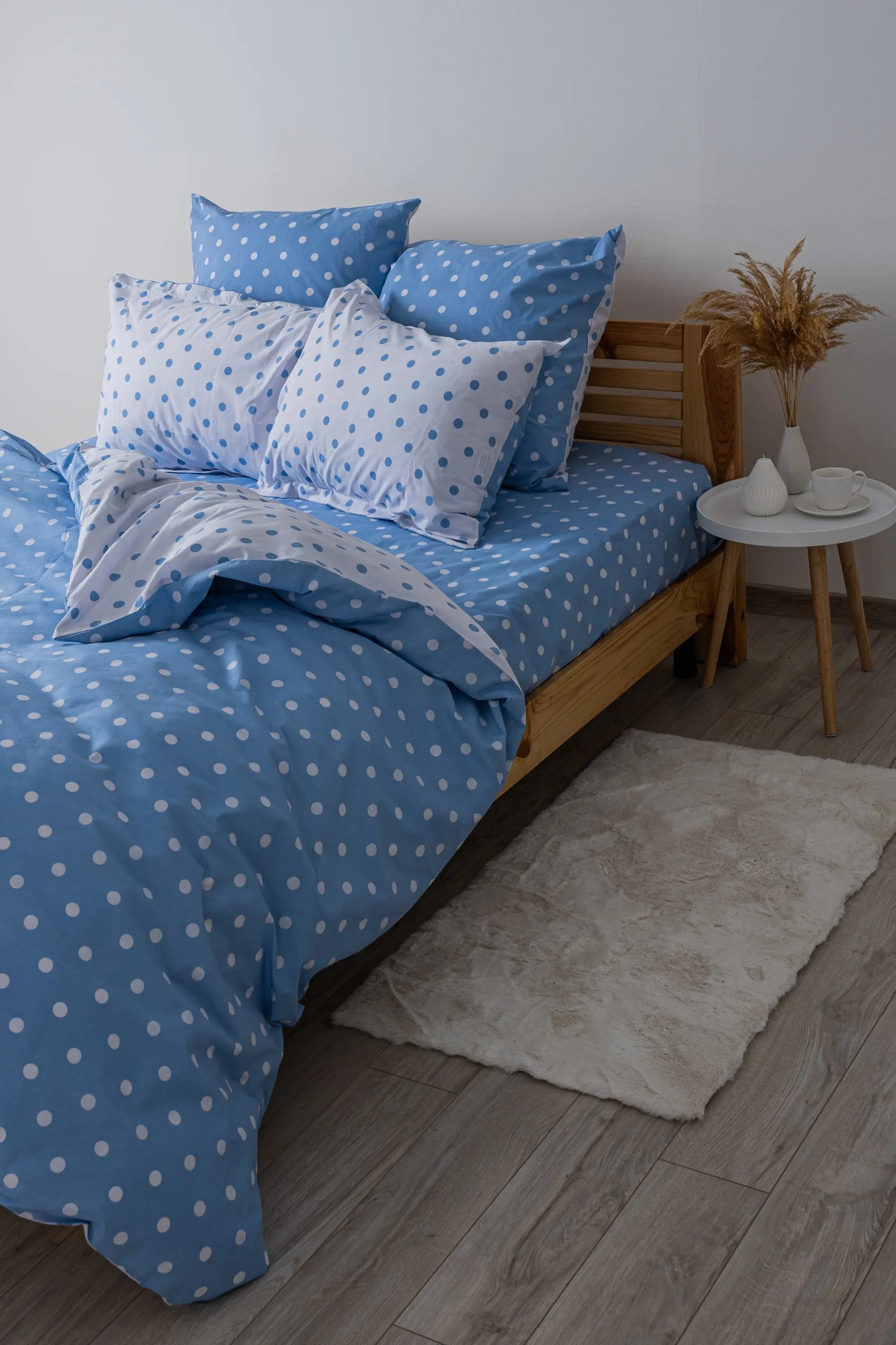 Комплект постільної білизни ТЕП "Happy Sleep" Light Blue Dots, 50x70 полуторний 