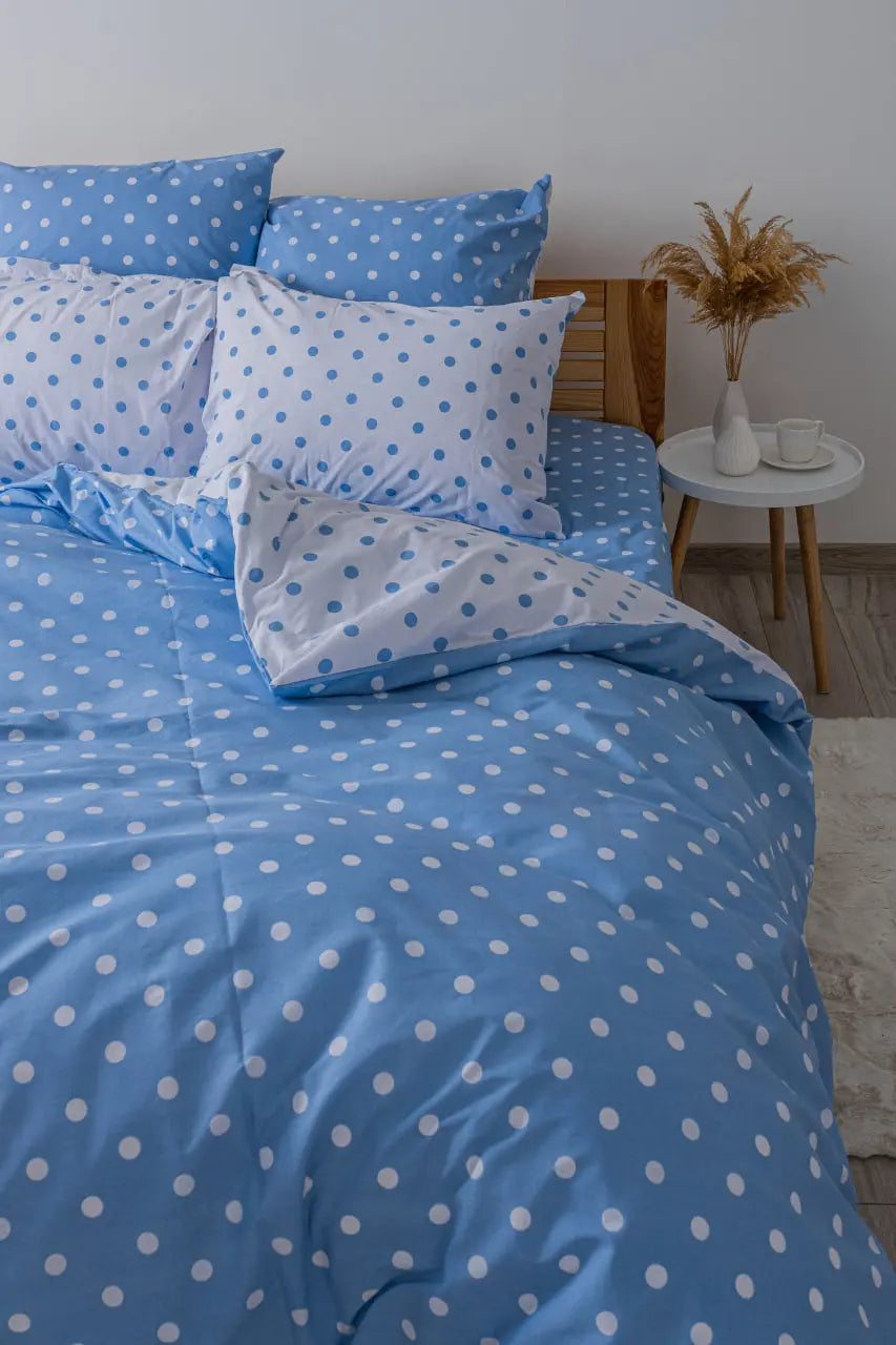 Комплект постільної білизни ТЕП "Happy Sleep" Light Blue Dots, 50x70 двоспальний 